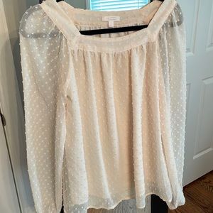 Swiss dot square neck Lauren Conrad blouse! Worn twice